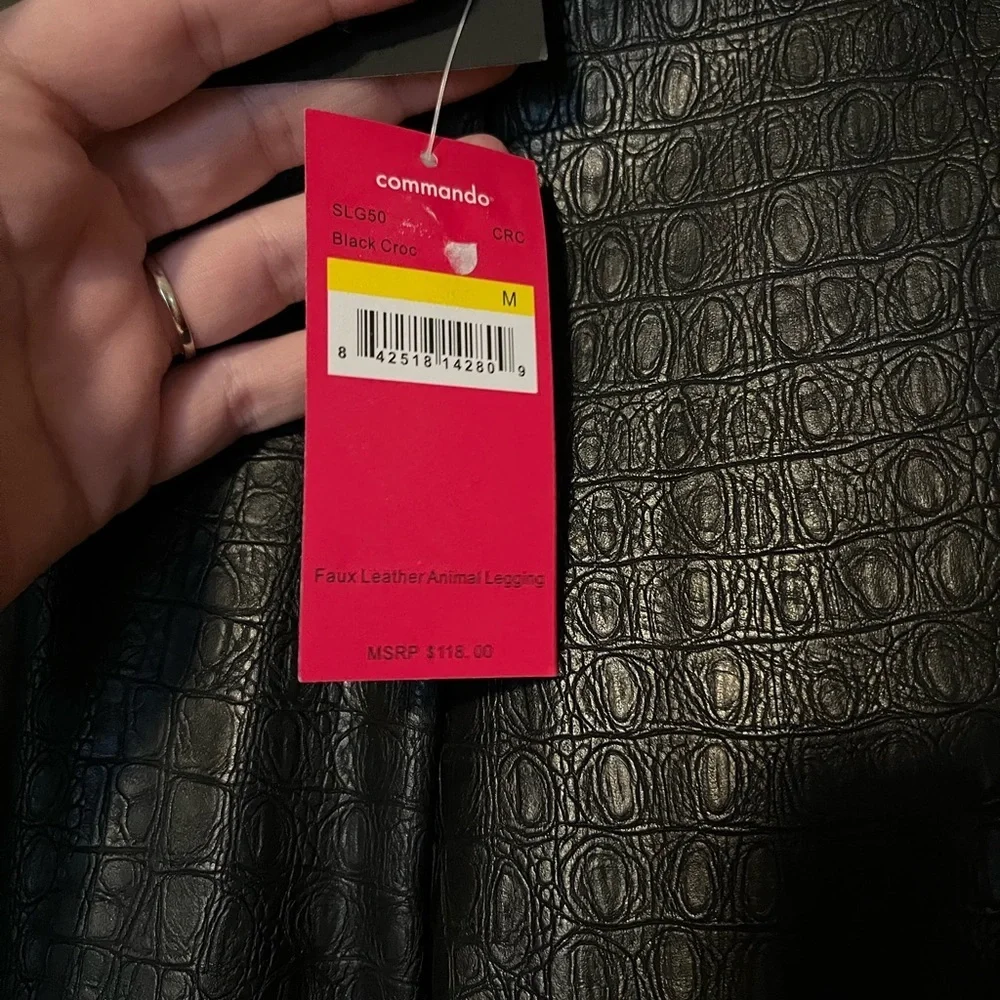 Commando Faux Leather Animal Print Leggings NWT - Picture 8 of 12